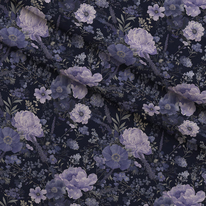 Midnight Lavender Pattern 4 Minky Fabric