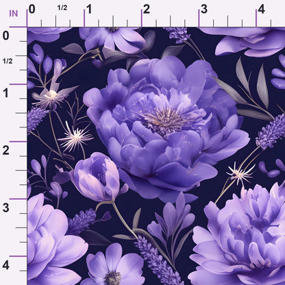 Midnight Lavender Pattern 6 Minky Fabric
