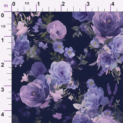 Midnight Lavender Pattern 7 Minky Fabric
