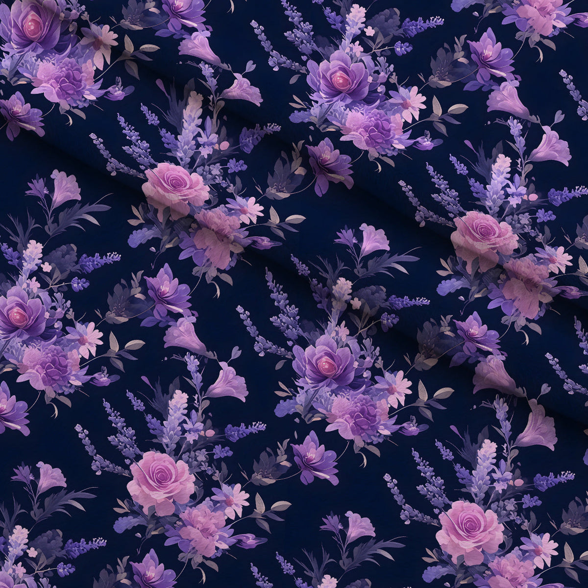 Midnight Lavender Pattern 8 Minky Fabric