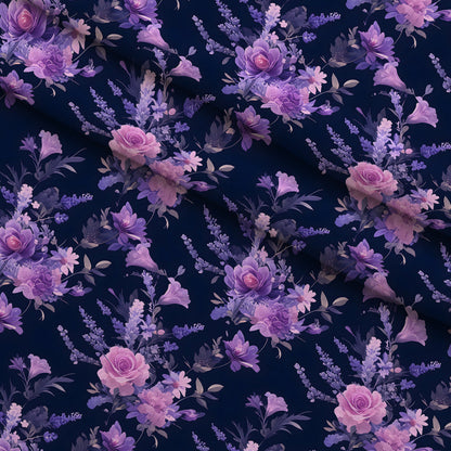 Midnight Lavender Pattern 8 Minky Fabric