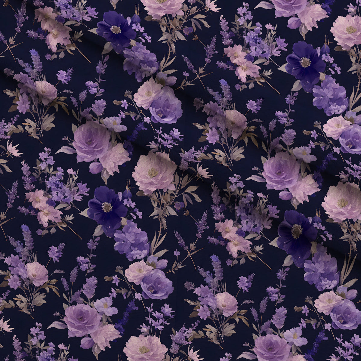 Midnight Lavender Pattern 9 Minky Fabric