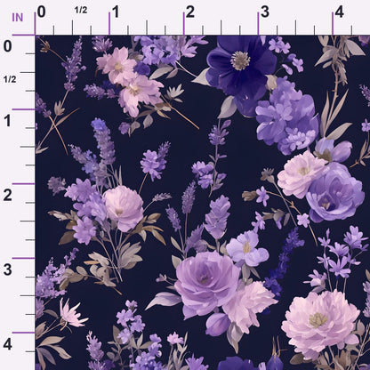 Midnight Lavender Pattern 9 Minky Fabric