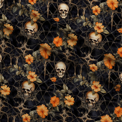 Midnight Marigolds Pattern 15 Minky Fabric