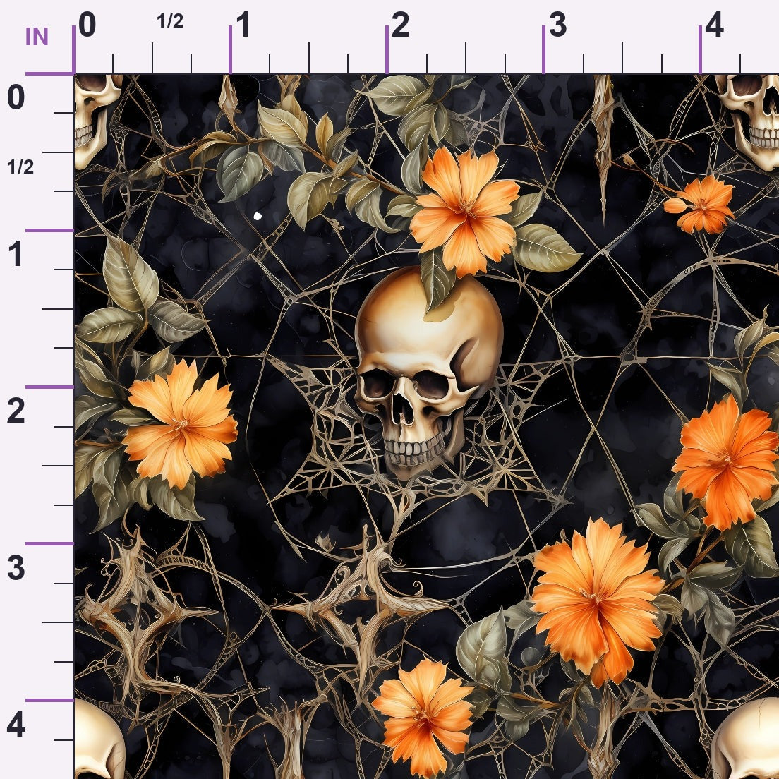 Midnight Marigolds Pattern 15 Minky Fabric