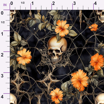 Midnight Marigolds Pattern 15 Minky Fabric