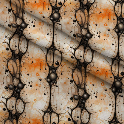 Midnight Marigolds Pattern 2 Minky Fabric