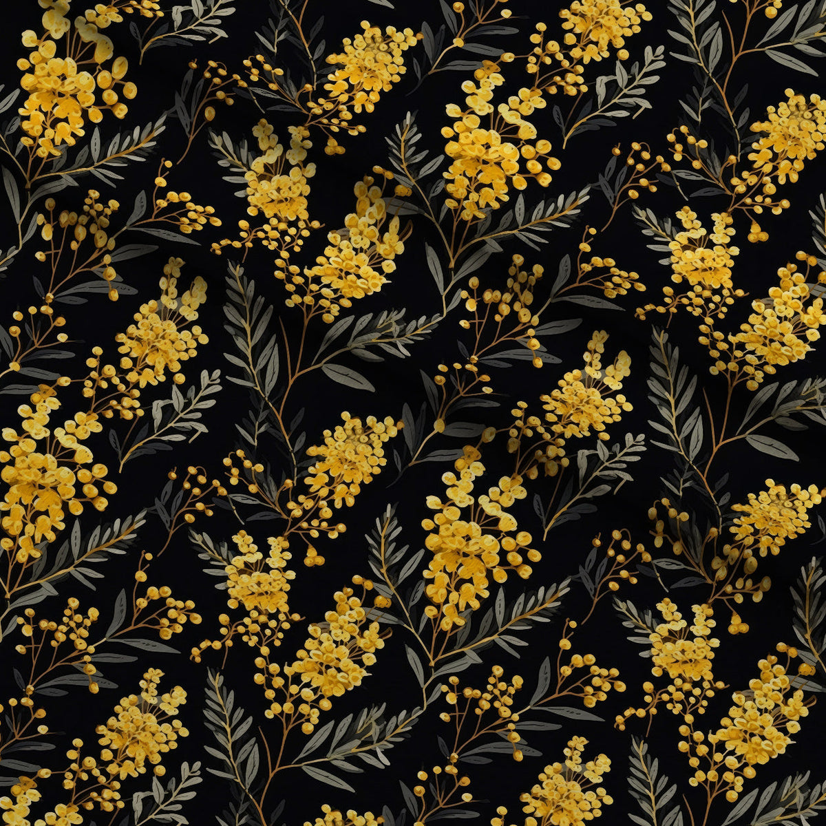 Midnight Mimosa Pattern 10 Minky Fabric