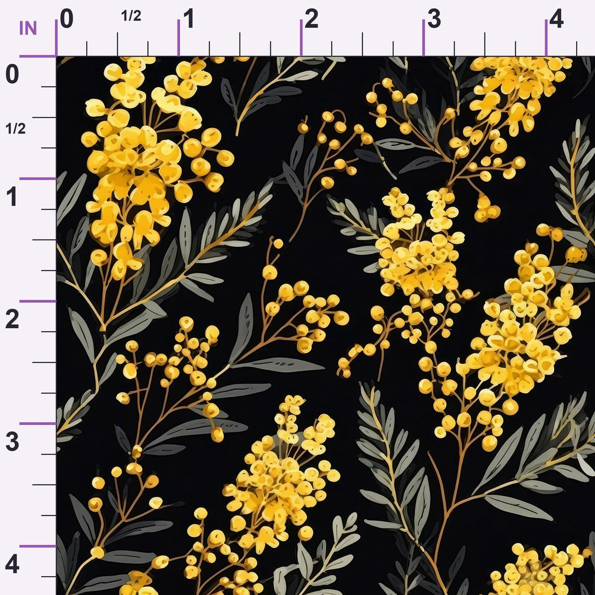 Midnight Mimosa Pattern 10 Minky Fabric