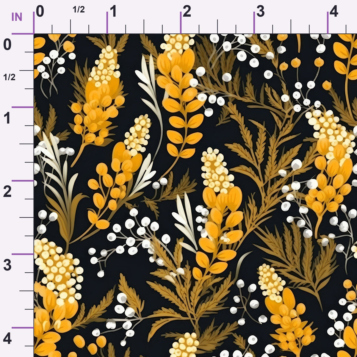 Midnight Mimosa Pattern 12 Minky Fabric