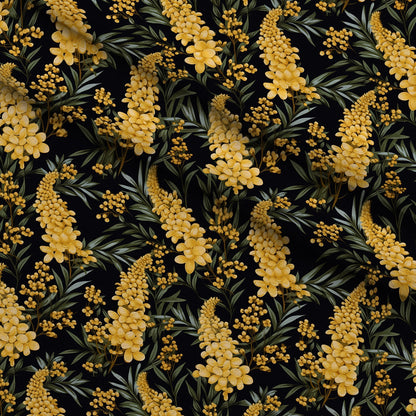 Midnight Mimosa Pattern 2 Minky Fabric