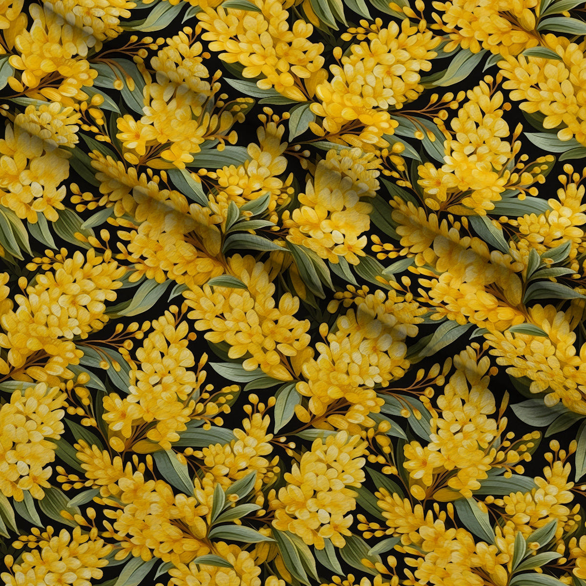 Midnight Mimosa Pattern 3 Minky Fabric