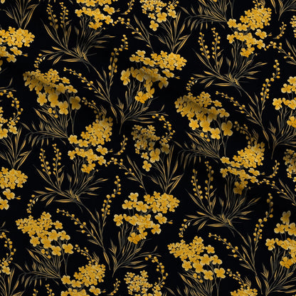 Midnight Mimosa Pattern 4 Minky Fabric