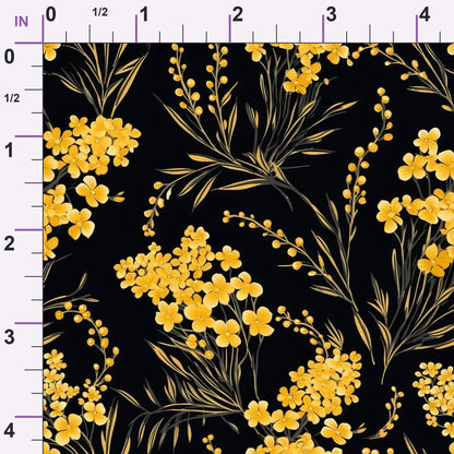 Midnight Mimosa Pattern 4 Minky Fabric