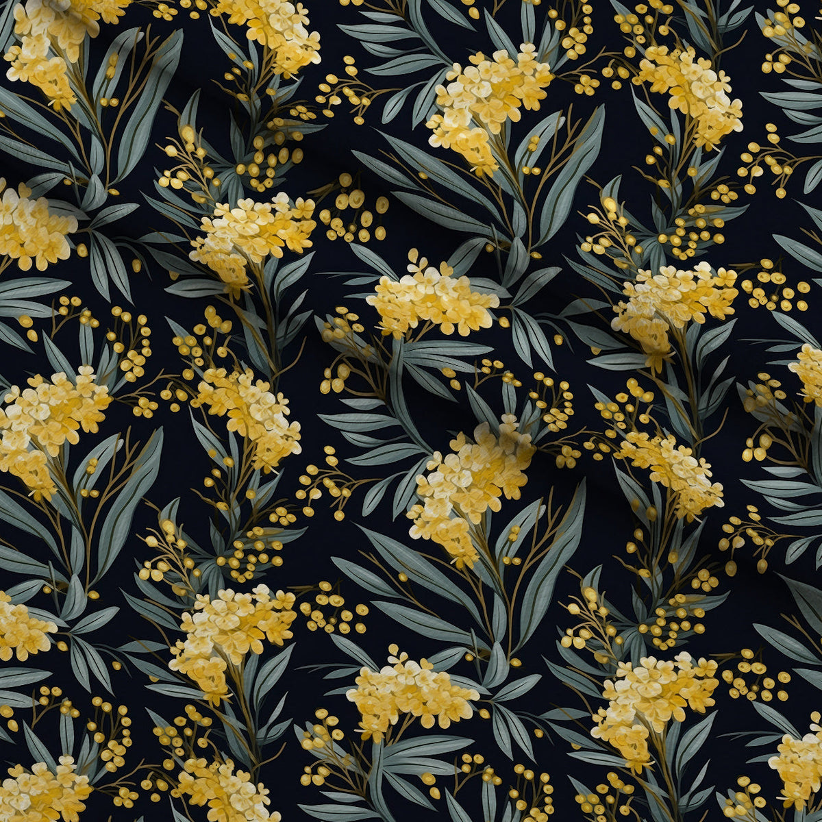 Midnight Mimosa Pattern 5 Minky Fabric