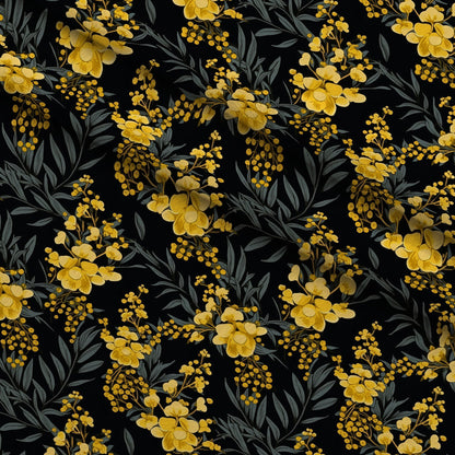 Midnight Mimosa Pattern 6 Minky Fabric