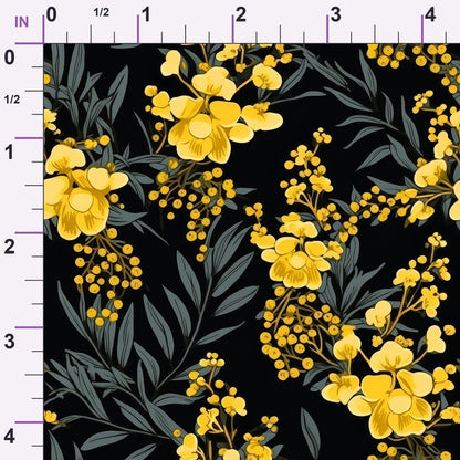 Midnight Mimosa Pattern 6 Minky Fabric