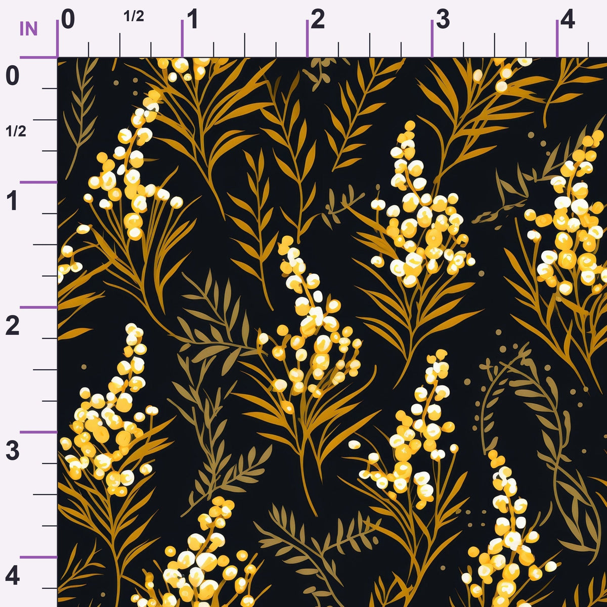Midnight Mimosa Pattern 8 Minky Fabric