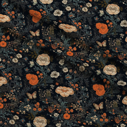 Midnight Monarchs Pattern 2 Minky Fabric
