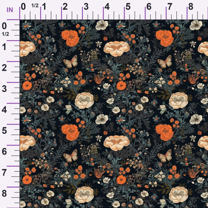Midnight Monarchs Pattern 2 Minky Fabric