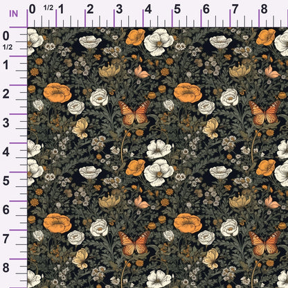 Midnight Monarchs Pattern 4 Minky Fabric