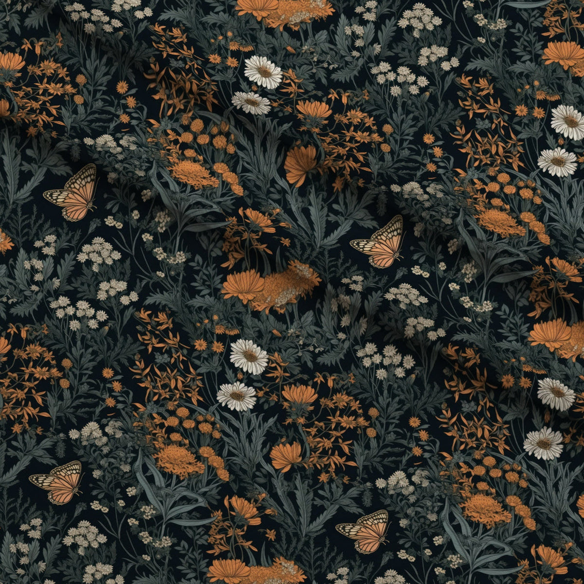 Midnight Monarchs Pattern 5 Minky Fabric