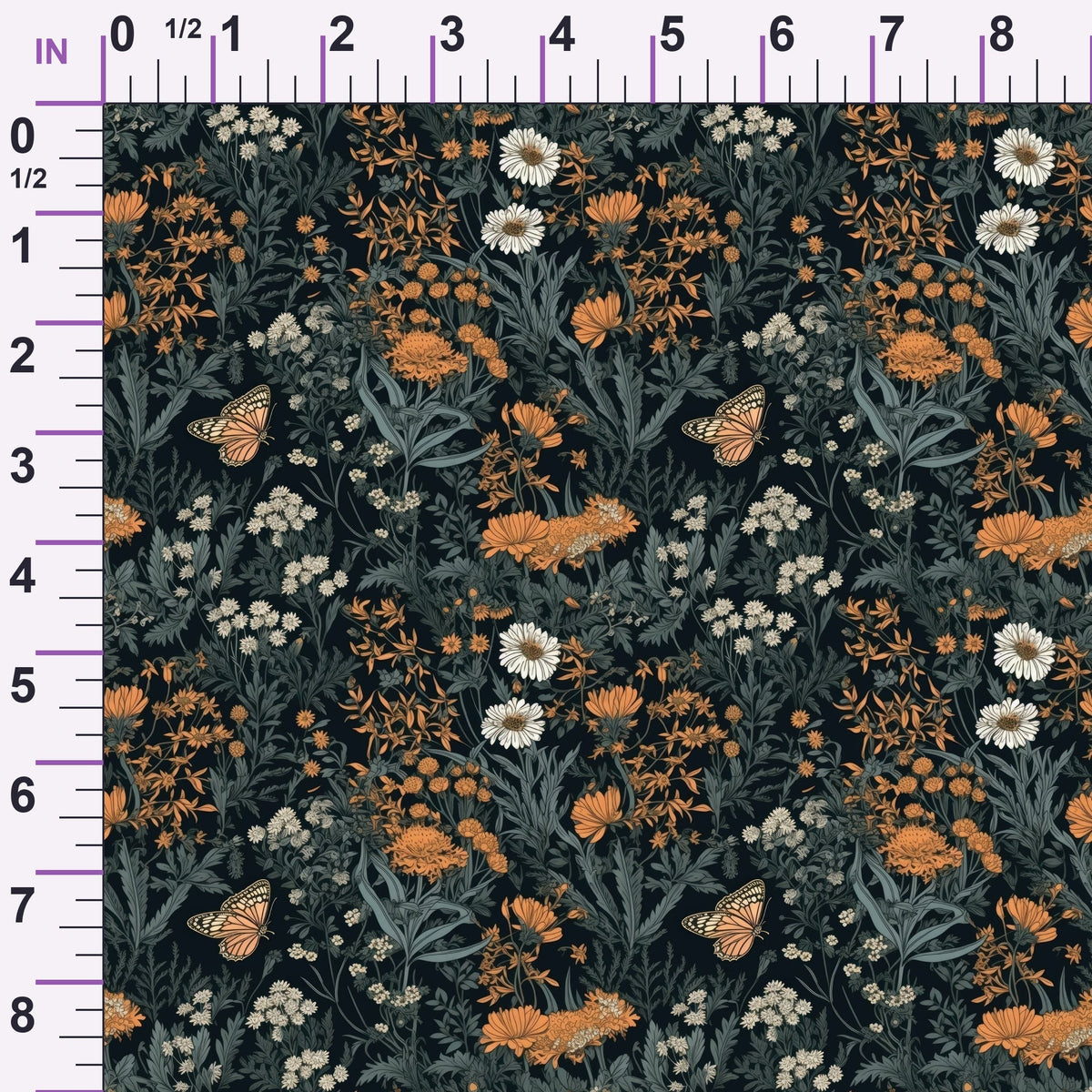 Midnight Monarchs Pattern 5 Minky Fabric