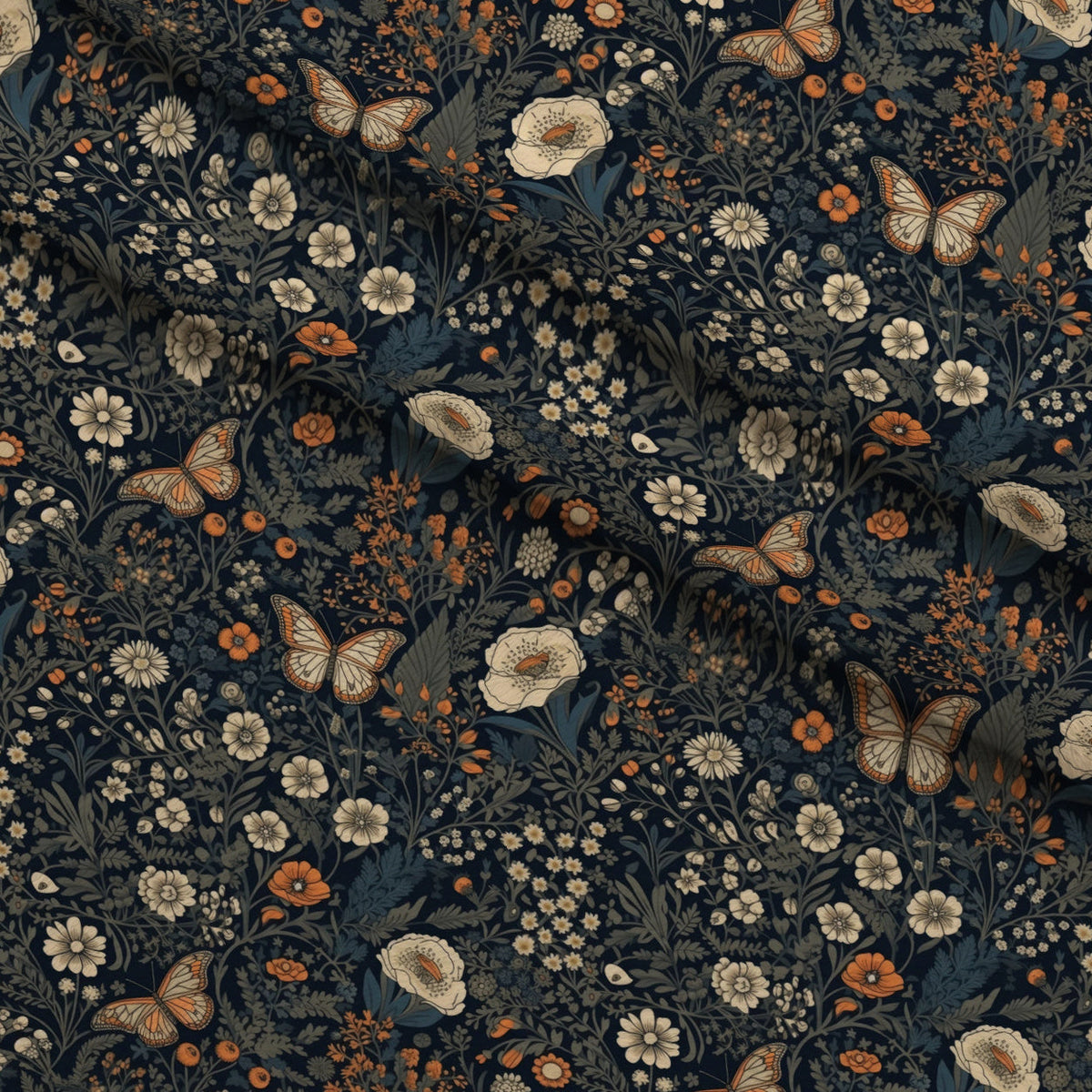 Midnight Monarchs Pattern 6 Minky Fabric