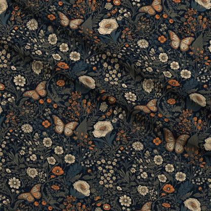 Midnight Monarchs Pattern 6 Minky Fabric