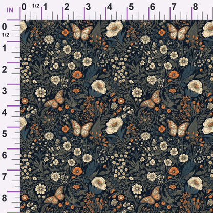 Midnight Monarchs Pattern 6 Minky Fabric