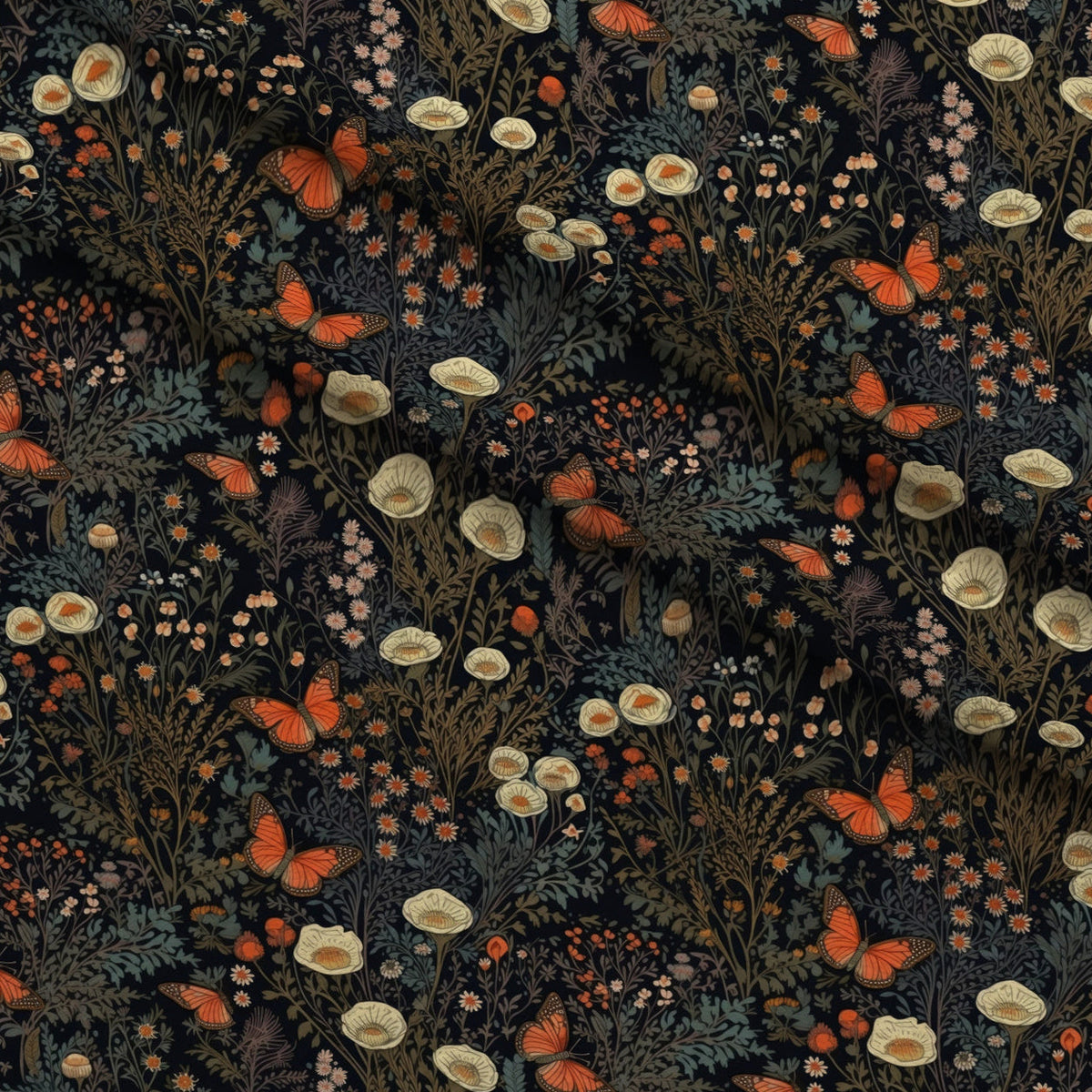Midnight Monarchs Pattern 7 Minky Fabric