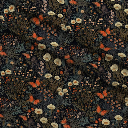 Midnight Monarchs Pattern 7 Minky Fabric