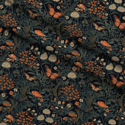 Midnight Monarchs Pattern 9 Minky Fabric