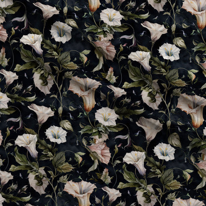 Midnight Moonflowers Pattern 10 Minky Fabric