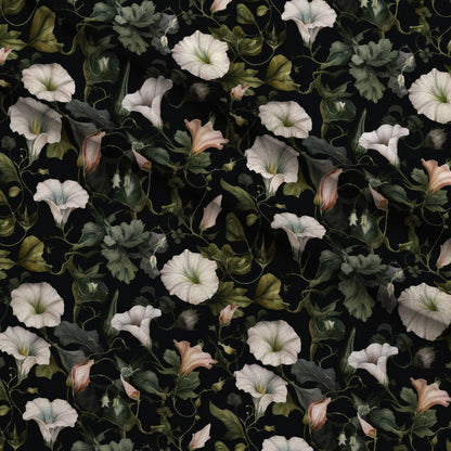 Midnight Moonflowers Pattern 12 Minky Fabric