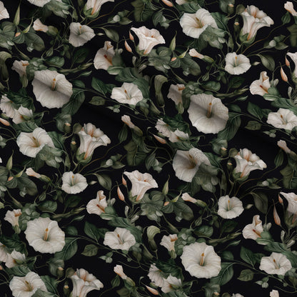 Midnight Moonflowers Pattern 3 Minky Fabric
