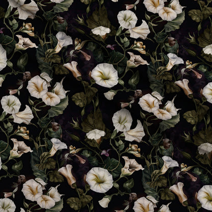 Midnight Moonflowers Pattern 7 Minky Fabric