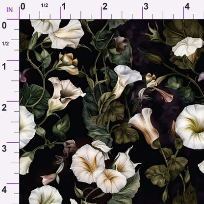 Midnight Moonflowers Pattern 7 Minky Fabric