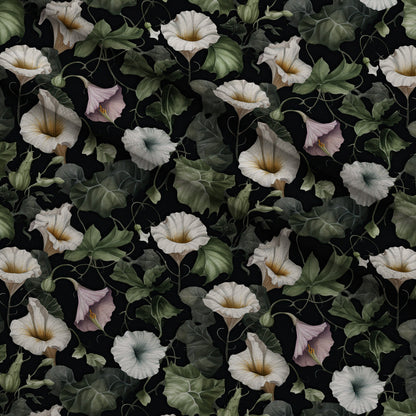 Midnight Moonflowers Pattern 9 Minky Fabric