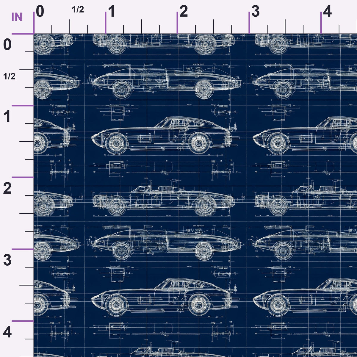 Midnight Motorworks Pattern 1 Minky Fabric