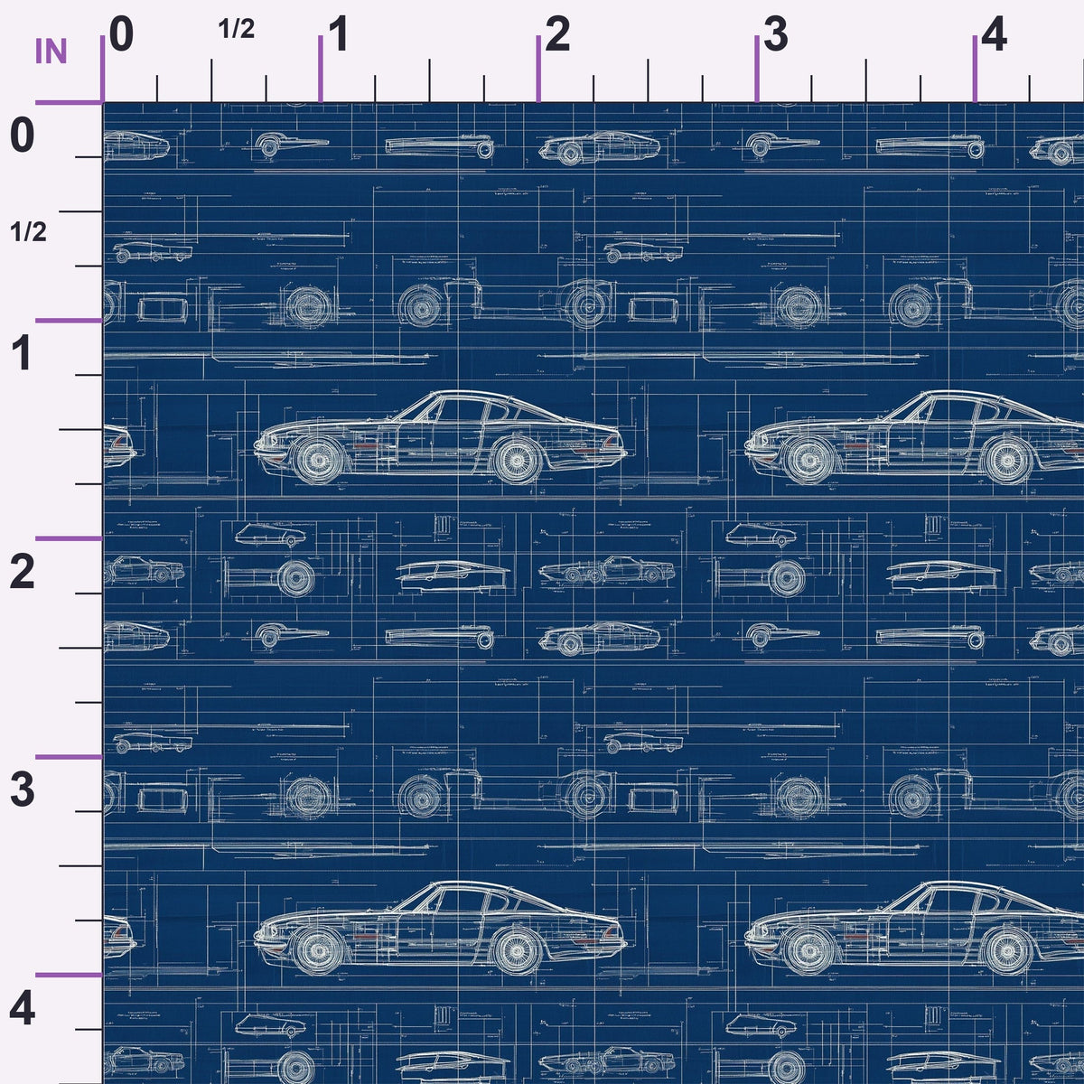 Midnight Motorworks Pattern 10 Minky Fabric