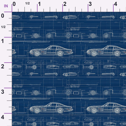 Midnight Motorworks Pattern 10 Minky Fabric