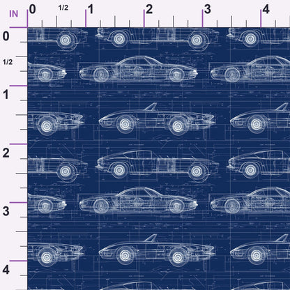 Midnight Motorworks Pattern 11 Minky Fabric