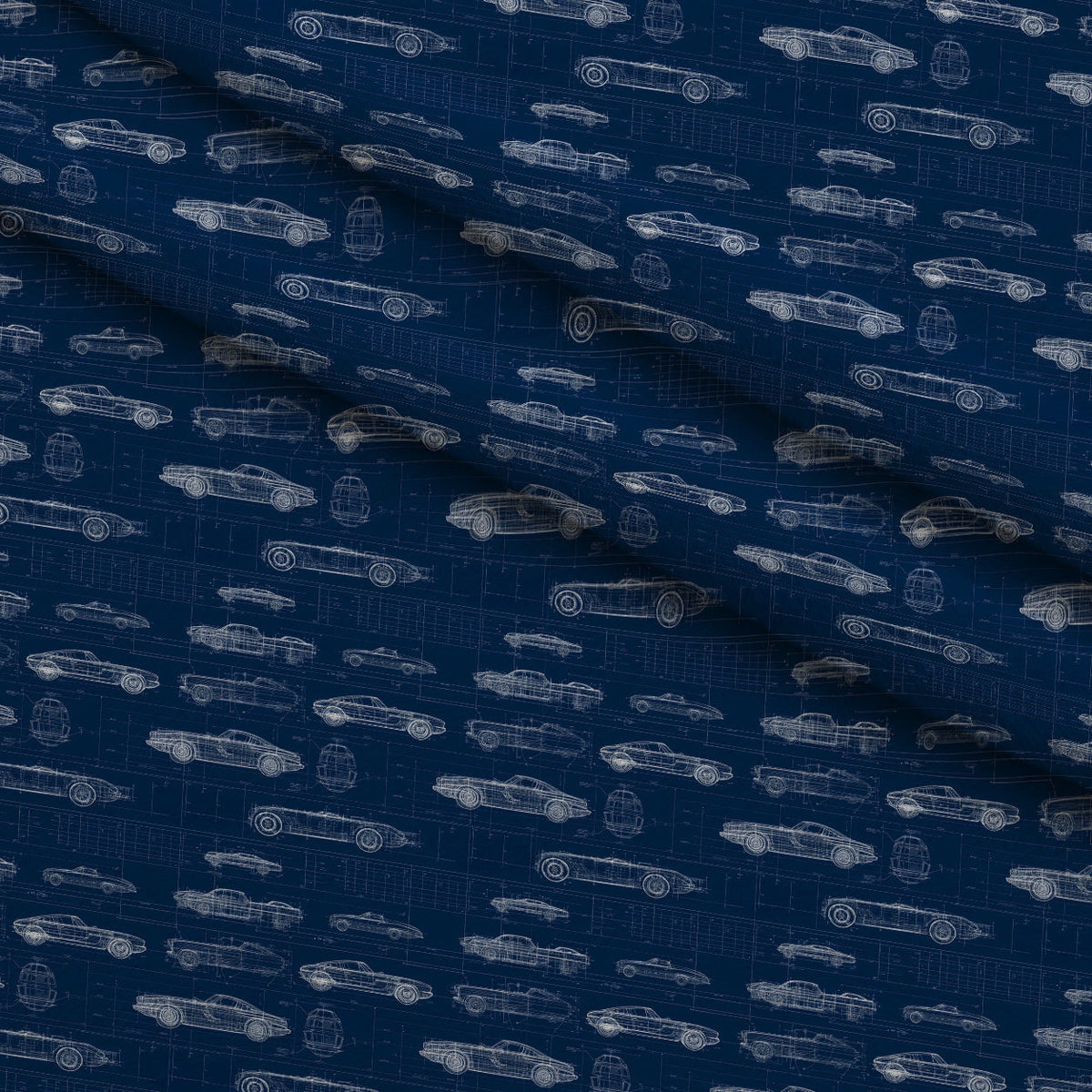 Midnight Motorworks Pattern 12 Minky Fabric