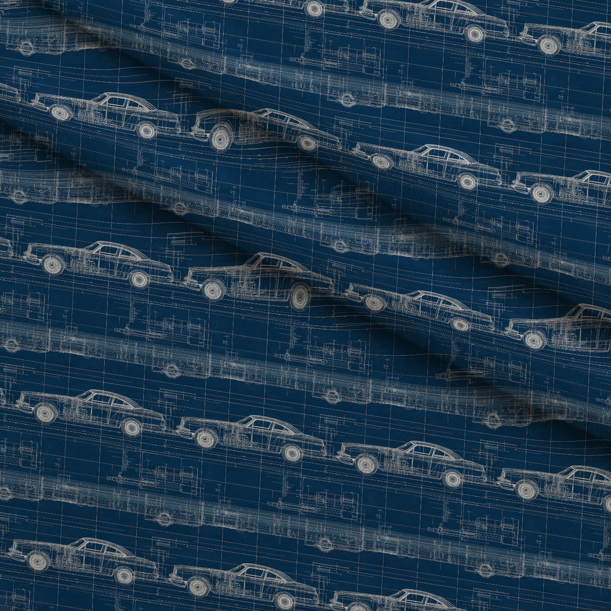 Midnight Motorworks Pattern 2 Minky Fabric