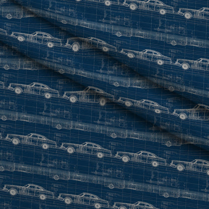 Midnight Motorworks Pattern 2 Minky Fabric