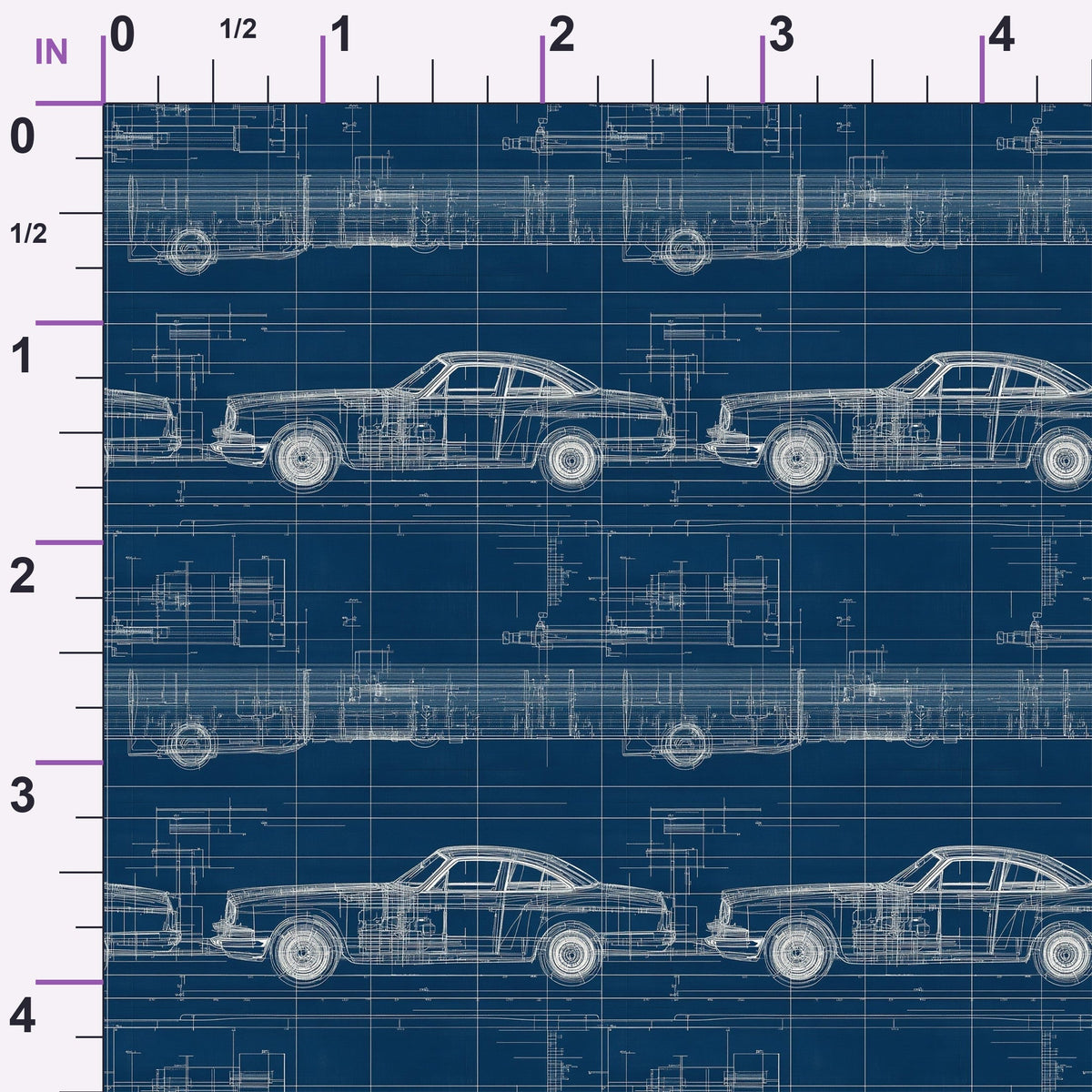 Midnight Motorworks Pattern 2 Minky Fabric