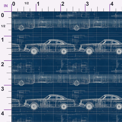 Midnight Motorworks Pattern 2 Minky Fabric