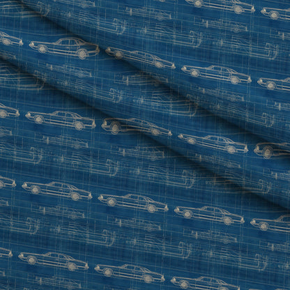 Midnight Motorworks Pattern 3 Minky Fabric