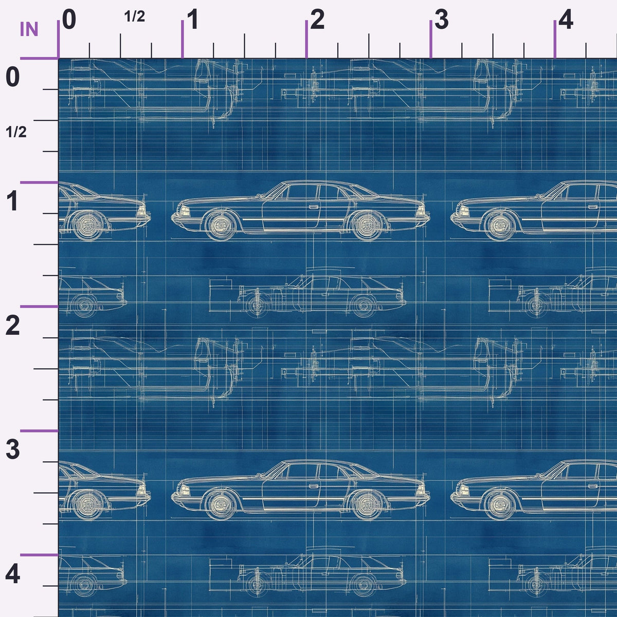 Midnight Motorworks Pattern 3 Minky Fabric